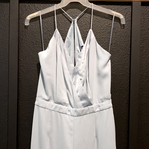 Zara Basic Collection Women’s Strappy V-Neck Light Blue Jumpsuit - Picture 4 of 7